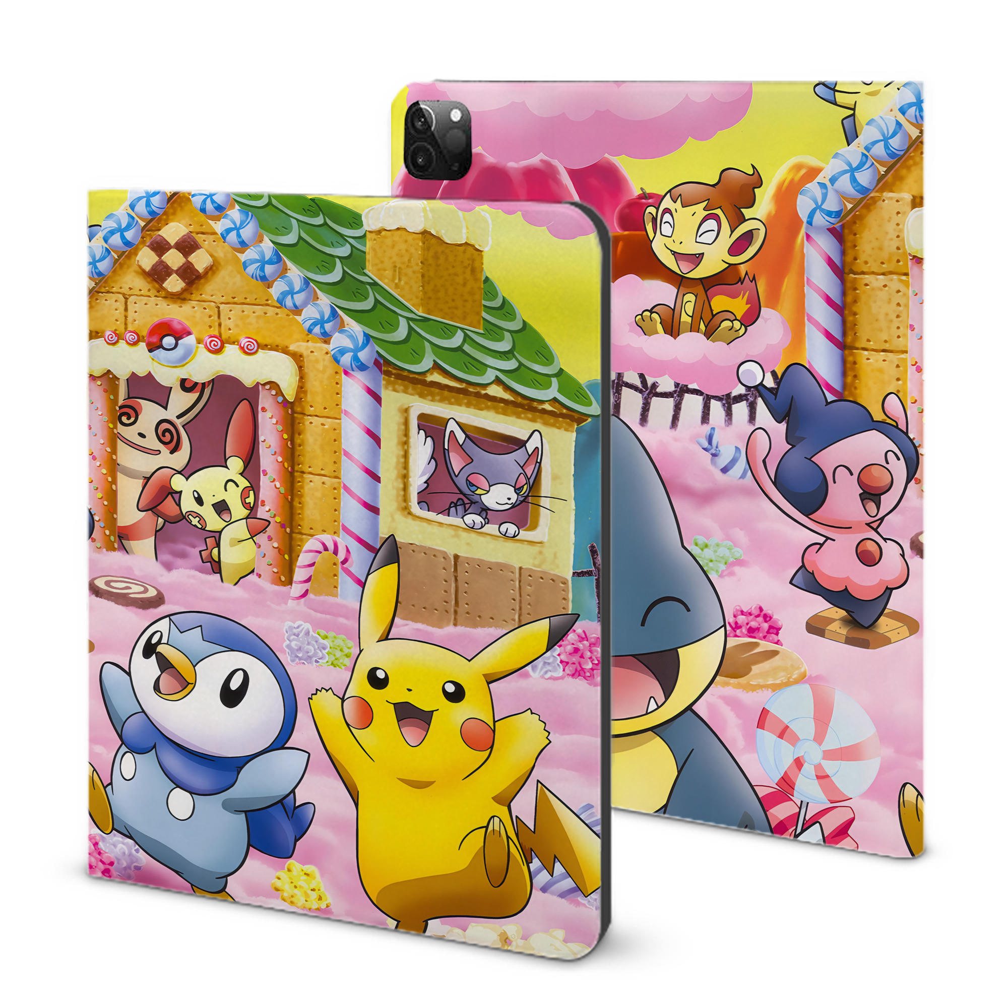 （画像用） ポケットモンスター Pokémon IPadケース ペンホルダー付き ブックスタイルデザイン